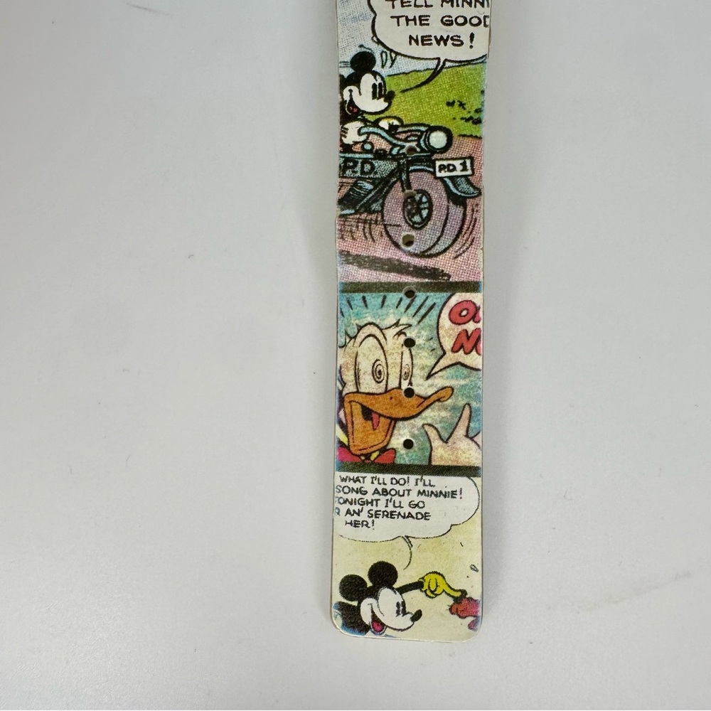 Vtg Disney Parks Mickey Quartz Stainless Watch w Cartoon Comic Pluto, Daffy - Picture 7 of 14